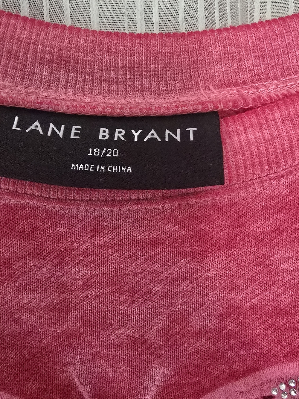 Lane Bryant Pink Butterfly Sequin Sweatshirt - Picture 3 of 3